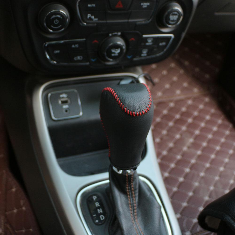 Car Interior Shift Knob Protection Cover Gear Shift Collars for Jeep Compass 2018-2020 Renegade BU 2015-2025 AT Accessories