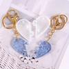 Silicone Heart-Shaped Resin Casting Molds, DIY Valentine's Day Couple Puzzle Pendant with Hole and Lock Clasp, Epoxy Craft Mold for Jewelry Making