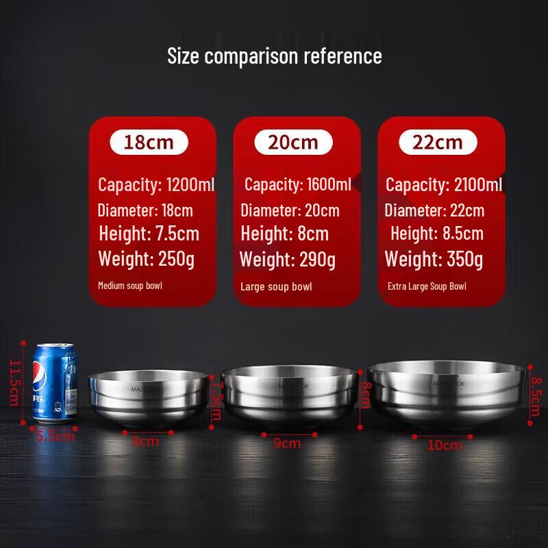 maxcook Dvoustěnná izolovaná miska z nerezové oceli 304