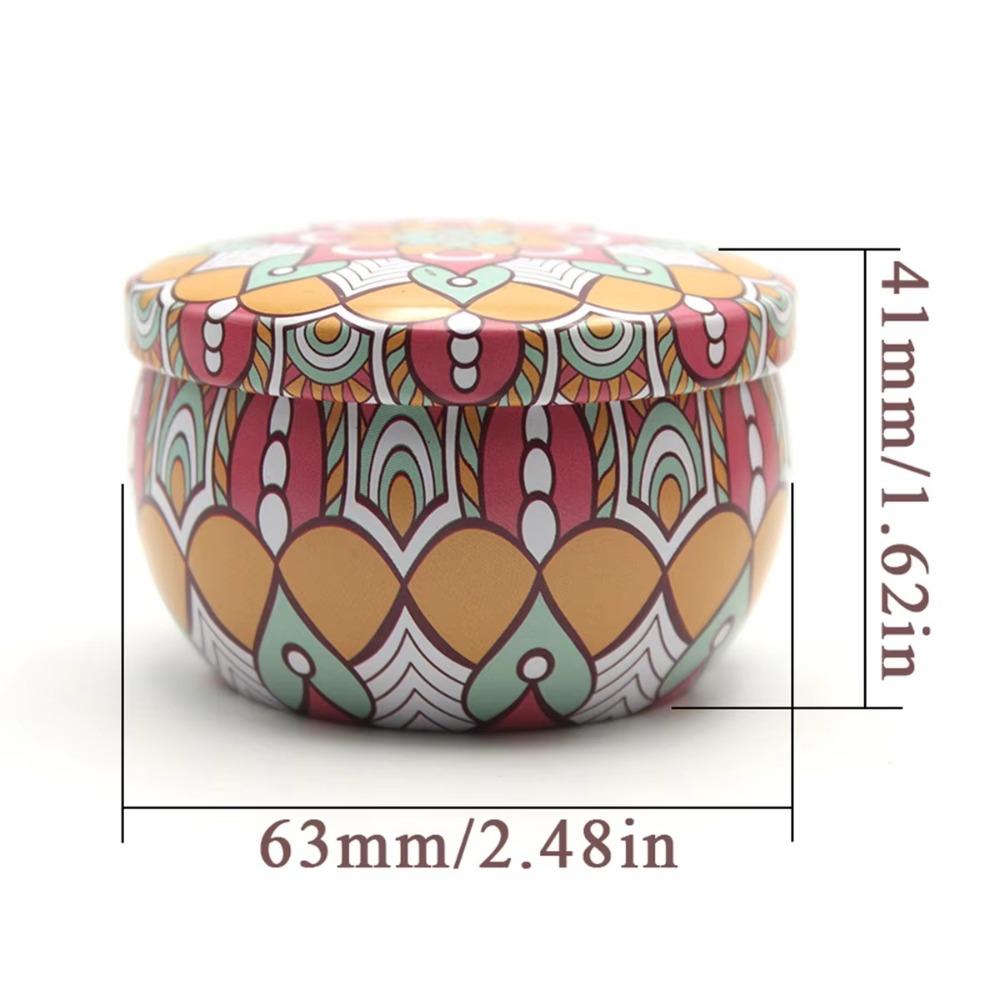 4pcs Round Cookie Tin Box Metal Biscuit Packaging Iron Can Candy Jar  for Dry Spices and Sweets