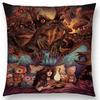 Dark Augury Bird Sofa Pillow Case Three Eyes Raven Steampunk Hummingbird Night Princess Lion Owl Cushion Cover