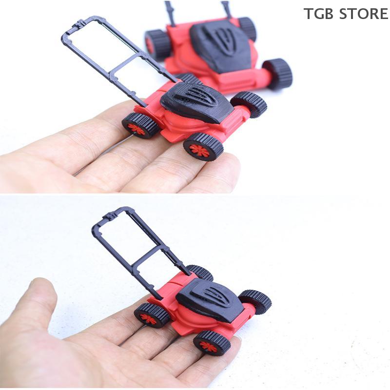1 Pcs 1:12 1:18 Dollhouse Lawn Mower Model Miniature Furniture Accessories Simulation Children's Garden Mower Toy Repair Tool