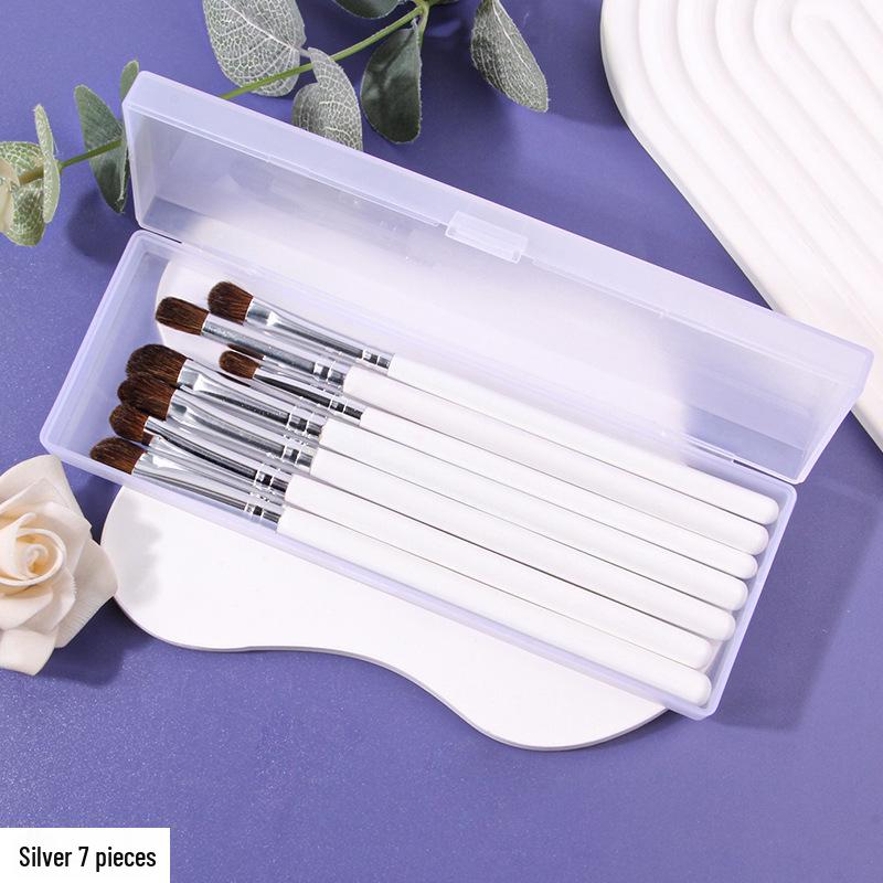 7-Piece Portable Pony Hair Eyeshadow Makeup Brush Set