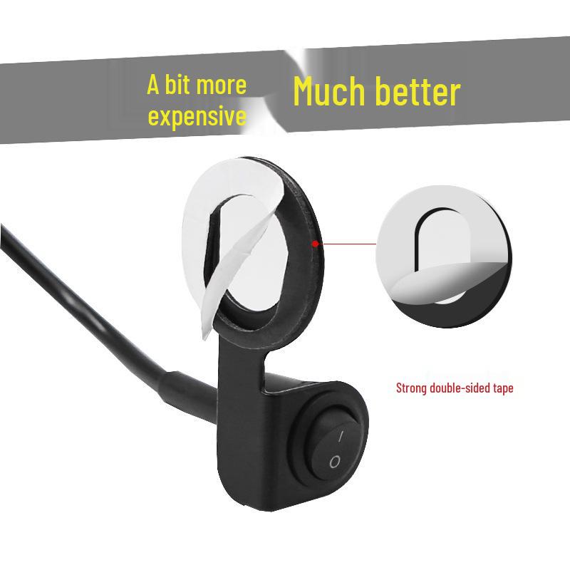 

External LED Handlebar Switch for Electric Motorcycle Headlight Modifications Two-position, two-wire control switch