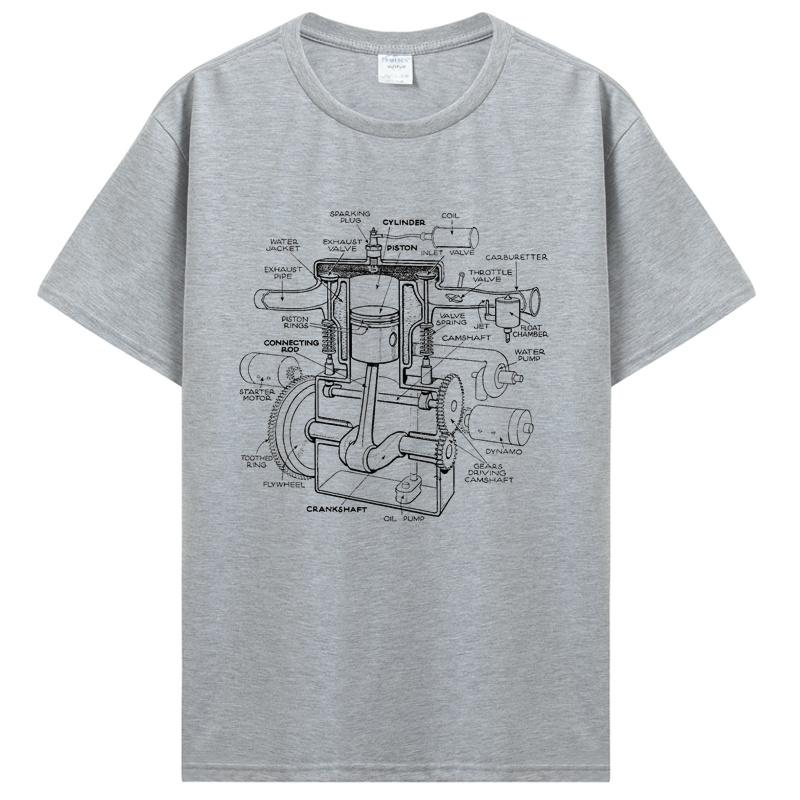 Mechanics Car Engine Pieces Cars Lovers Muscle Cars TShirt Unisexs Fashion Clothing Carguy Graphic Tee Tops Husband Daddy Gifts