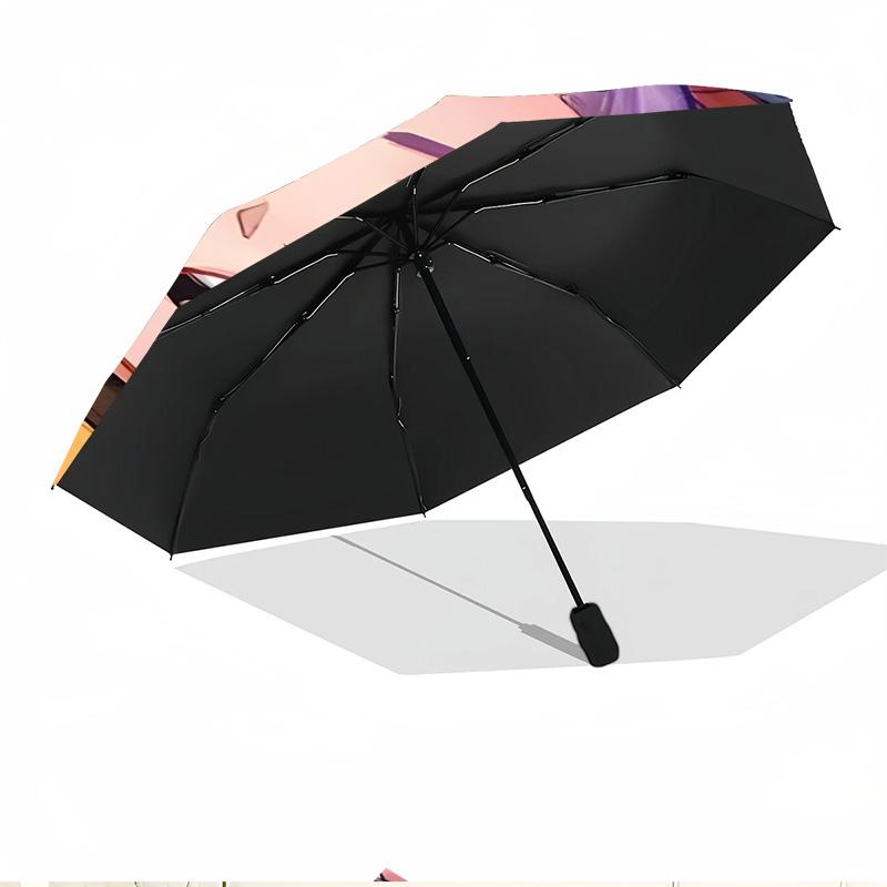 KPop Demon Hunters Print Automatic Open Close Umbrella, Portable Foldable Umbrella, for Outdoor Commute Camping Trip, Ideal Birthday Gift