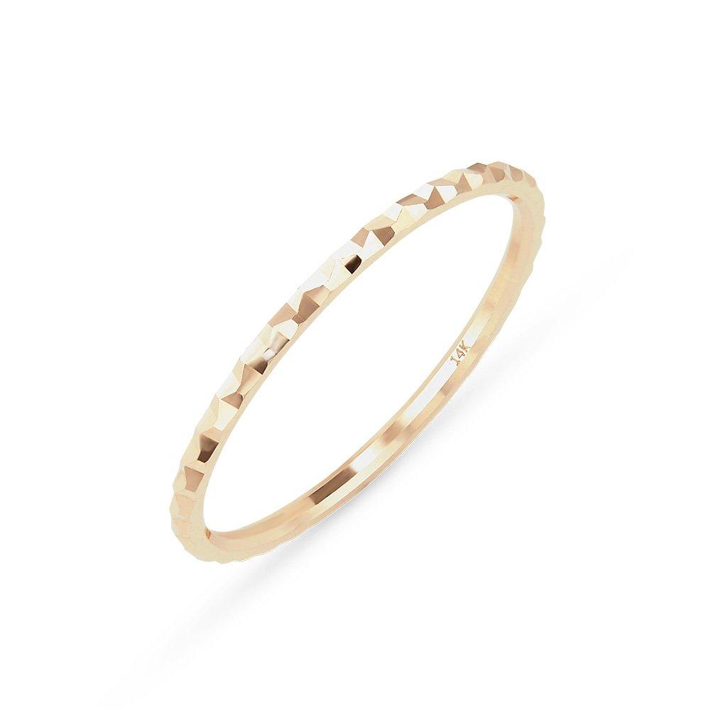 [Dorocy] 14K Hollow Shine Cutting Ring (Size 6-12)