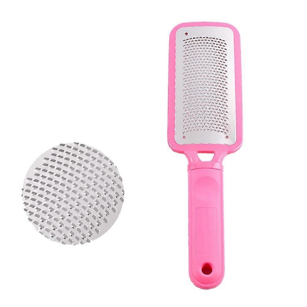 Foot File Huge Foot File Stainless Steel Pedicure Metal Surface Foot Care Tool, Foot File Eliminates Cracked Feet Dead Thick Dry Hard Skin Pink