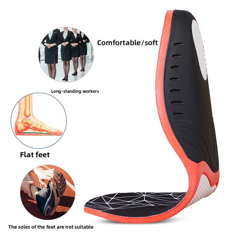 High Elastic Shock Absorption Sweat Absorption Sports Insole Foot Valgus Flat Foot Full Pad Arch Support Insole