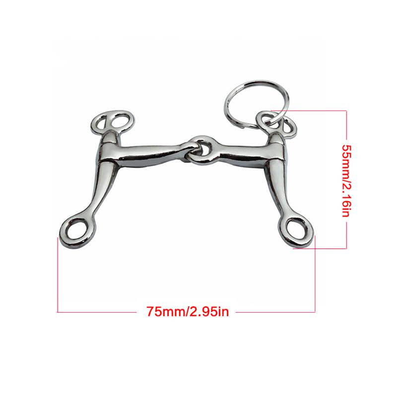 Alloy Horse Bit Charm Keychain Metal Ring Pendant Bag Decoration Backpack Accessory For Men And Women