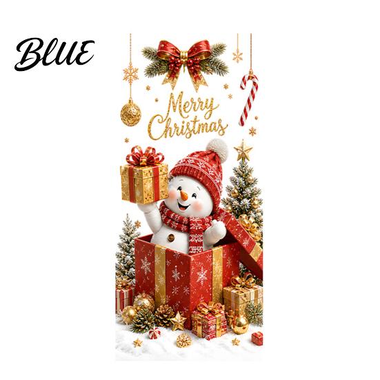 Seasonal Home Beautification Christmas Window Clings Cute Snowman Santa Penguin Reindeer Stickers for Waterproof PVC Decor Glass Reusable