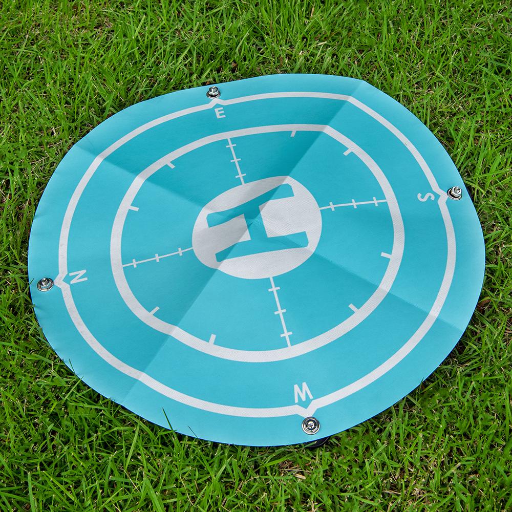 Reflective Drone Landing Pad Large Portable 23.62"(60cm) Fast-fold Double Sided Waterproof Landing Pad Drone Accessories Blue Red