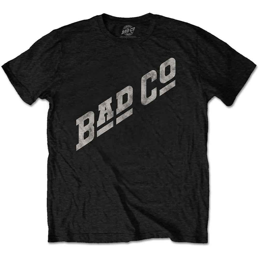 Bad Company Unisex T-Shirt: Slant Logo (Black) (XX-Large) 2XL