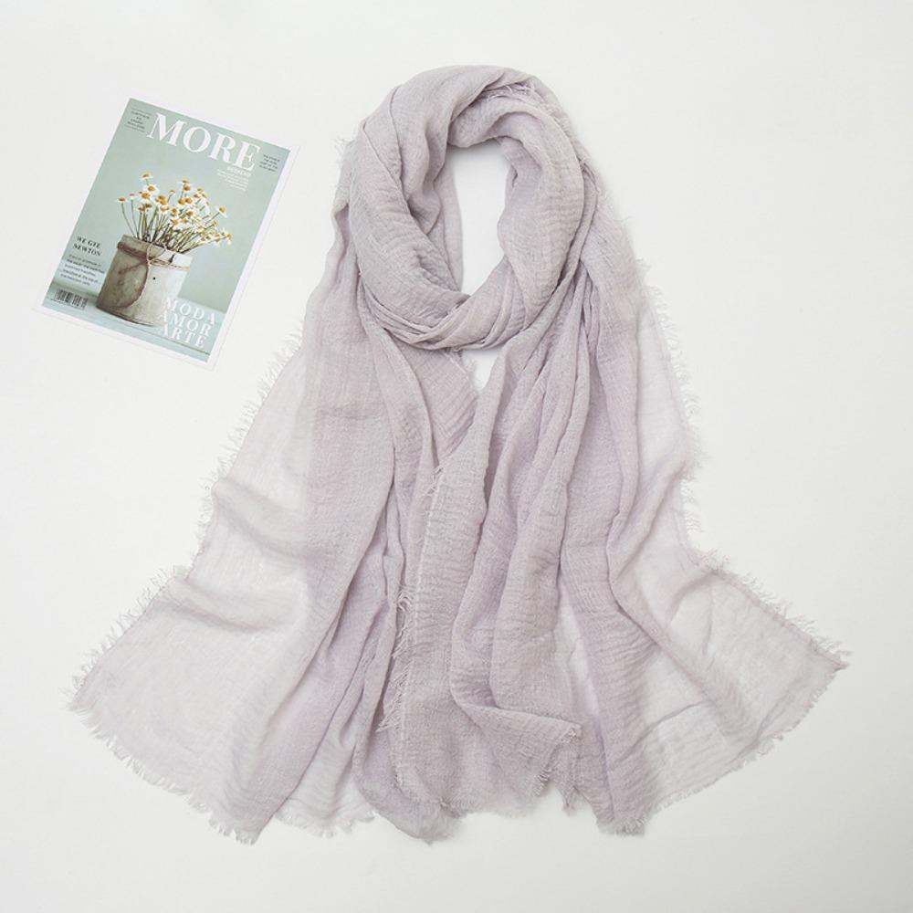 Cotton Linen Africa Headband Solid Color Muslim Wraps Shawl Simple Islamic Turban Women  Female