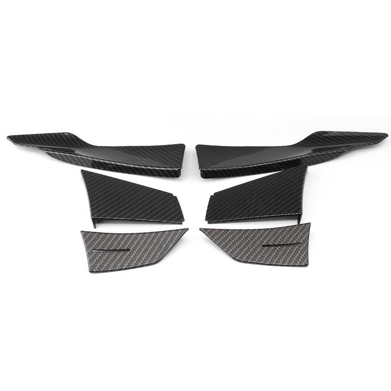 Adatto Per BMW F80 M3 F82 M4 2 pezzi Fibra di Carbonio Accessori Car Styling Labbro Paraurti Anteriore Pinna Splitter Spoiler Canard Adesivo