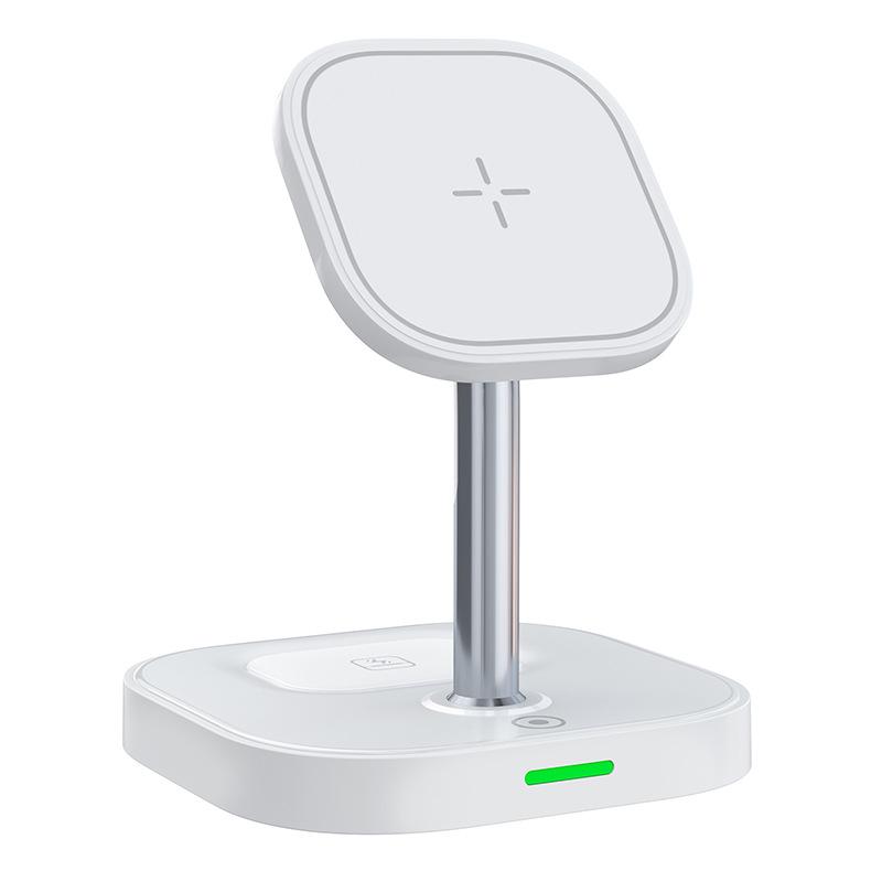 Magnetic Wireless Charging Phone Holder: Multifunctional 2-in-1 15W Fast Charger for Apple 14