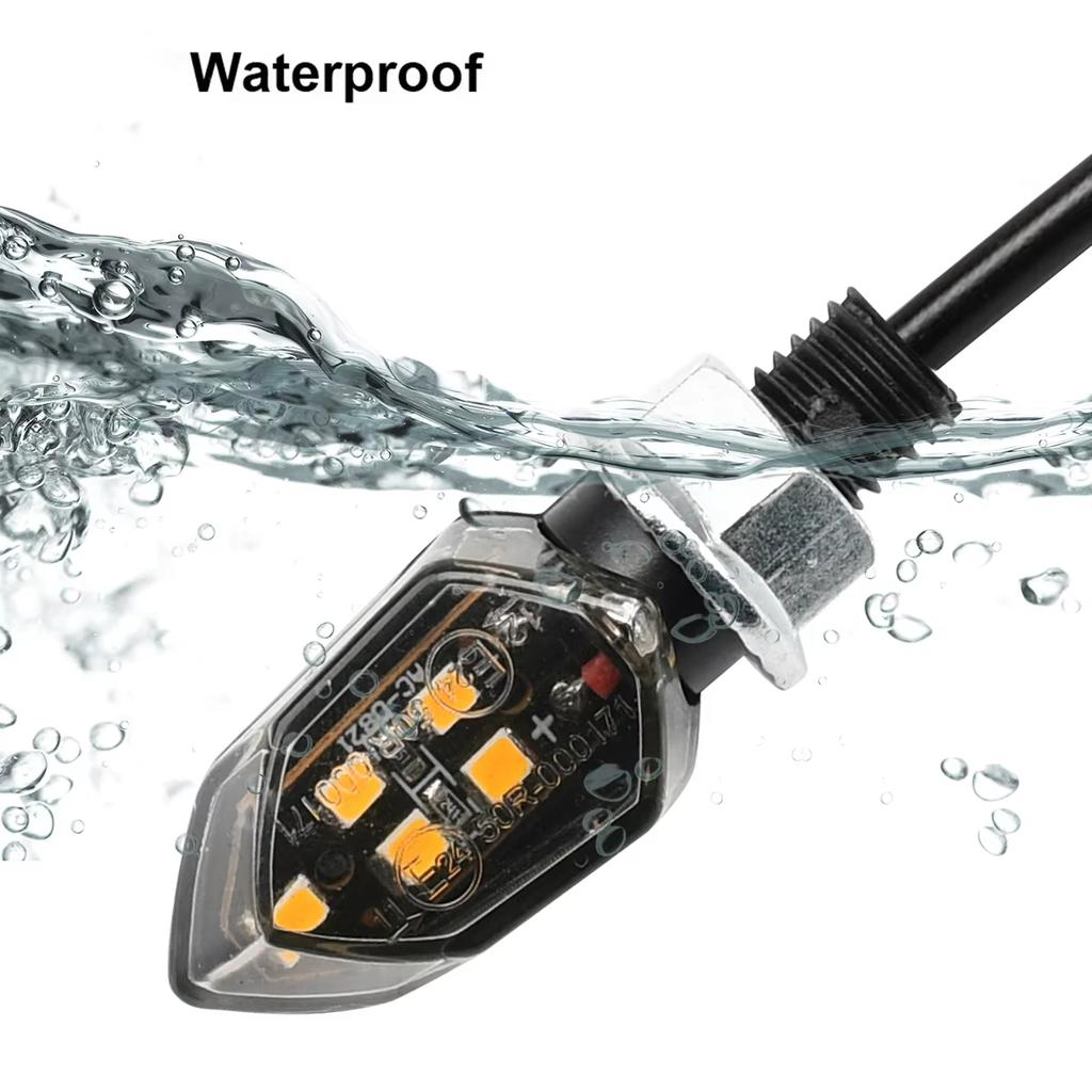 2pcs LED Turn Signal Light Super Bright Motorcycle Mini Led Motorbike Lampe Amber Blinker LED Indicators Lights 12V Turn Light