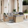 VidaXL Garden Lounge Set with Cushions 9 Pcs, Patio Sofas, Patio Furniture Set, Outdoor Furniture, Beige 3272732