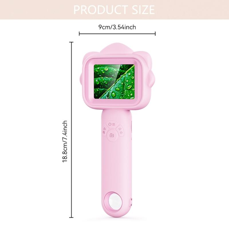 Handheld Glass Digital Microscope 500x Magnification 2.4in IPS Screen