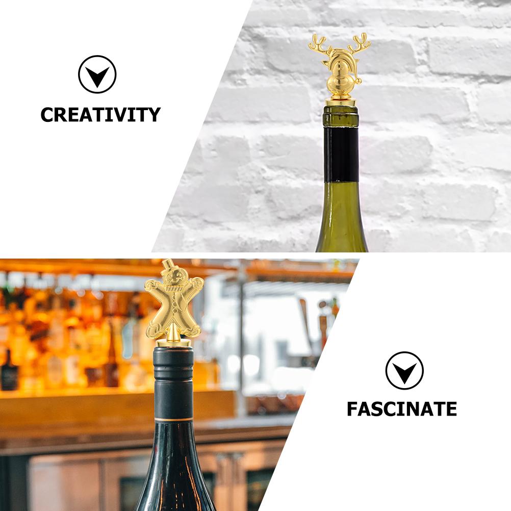 3 ks Vánoční korky Těsnící víko láhve Zátky Sada skříňky Zátky Nápoje ze slitiny zinku Opakovaně použitelný otvírák Nástěnný