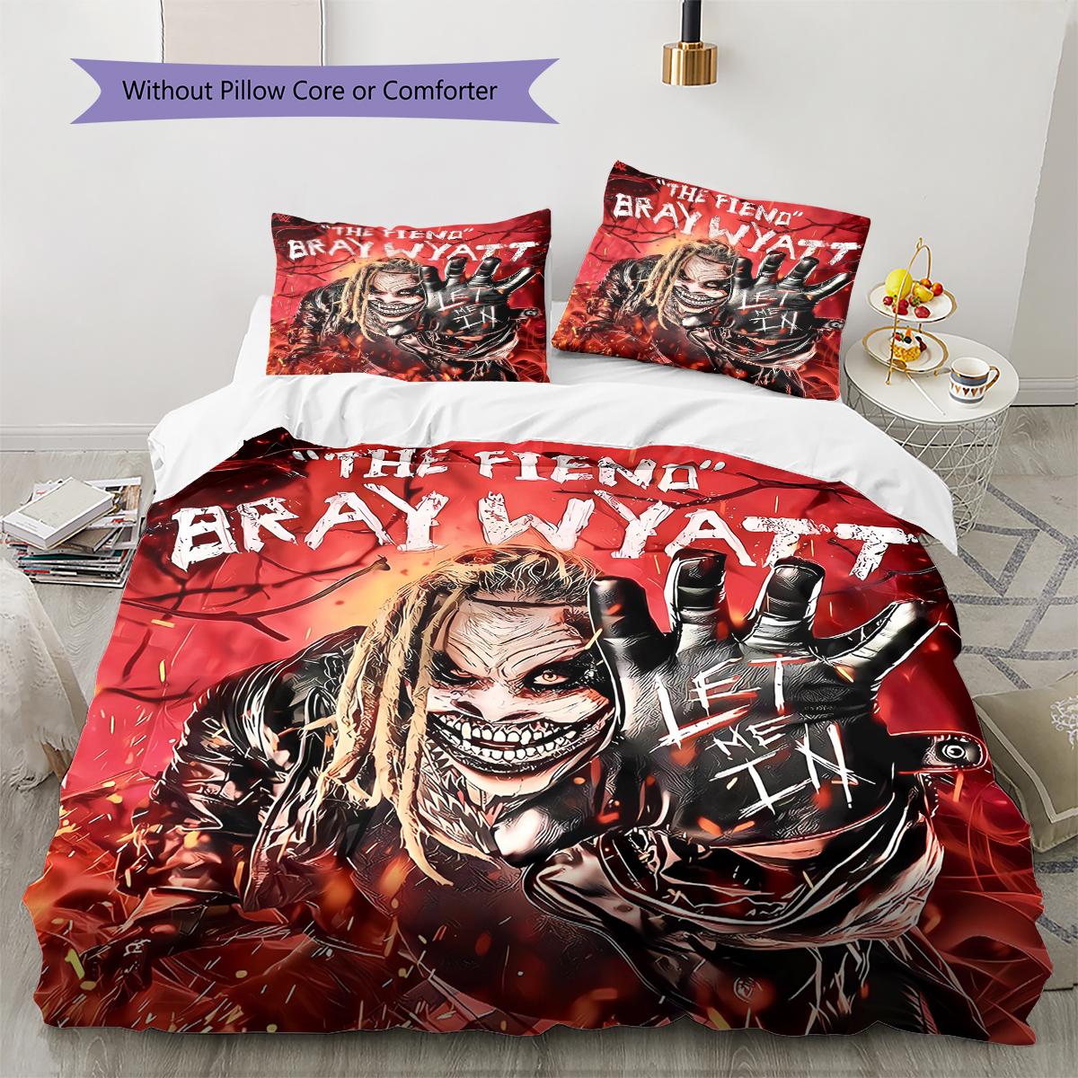 

Bray Wyatt,WWE Pattern Bedding,Quilt Set Quilt Cover Pillowcase Home Birthday Gift (1 * duvet cover + 2 * pillowcase, without core) 135x200cm