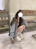 Damen Koreanischer Lazy Style Schweres Fleecegefüttertes Kapuzen-Sweatshirt Cardigan für Frühherbst 2025