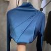 Nuovo Stile Primaverile Maglietta Calda a Collo Semi-alto Manica Lunga da Donna Stile Velluto Tedesco Vestibilità Aderente Top