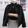 Natural Real Rabbit Fur Zipper Coat Woman Winter Fashion Stand Collar Plus Size Luxury Warm Outwear Waisted High Quality Jacket Made By QUEENTINA