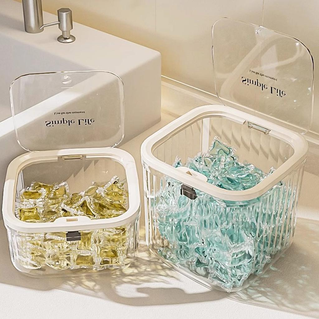 Transparent storage box, laundry bead storage box, storage container for hair rings and hair clips, desktop misllaneous box
