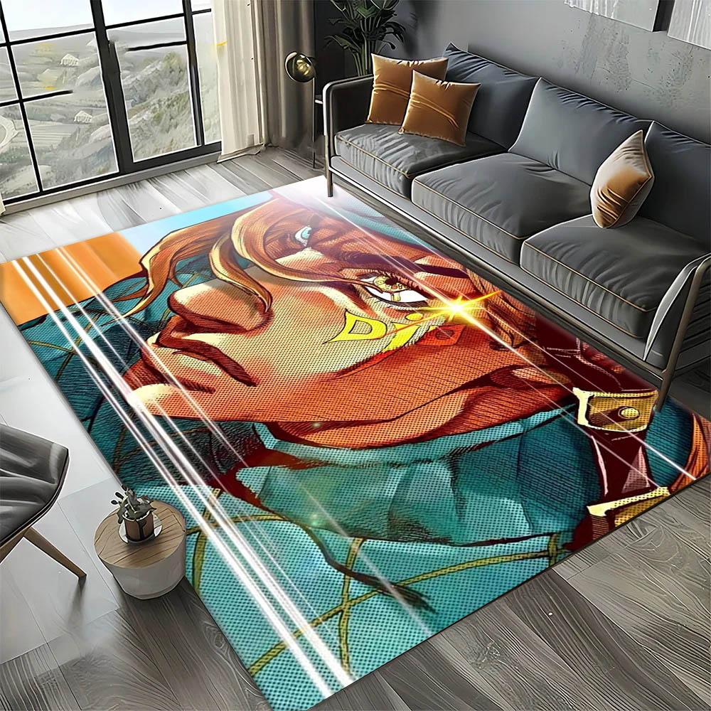 Cartoon J-JoJo B-Bizarre Anime Adventure Carpet Rug Art for Room Decor Home Bedroom Sofa Gift Kids Area Rug Non-slip Floor Mat