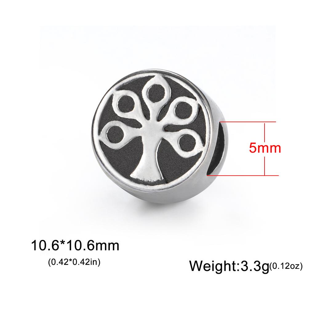 Stainless Steel Vintage Charms Antique Paw Heart Cross Tree of Life Evil Eye Pendant for Necklace Bracelet Jewelry Making