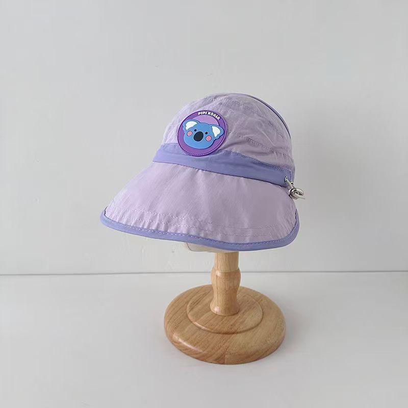 Children's sun protection hat with large eaves summer thin design girls' UV resistant empty top sun protection hat baby sun hat