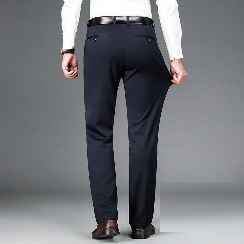 Men's Summer Thin Fashion Business Casual Suit Pants Long Pants Men's Elastic Straight Sleeve Formal Pants