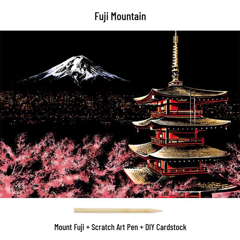 City Night View Scratch Art – DIY Kreatives Handgemachtes Malen Geschenk für Beste Freundin