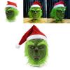 Μάσκα Rascal Green Monster The Grinch Με Χριστουγεννιάτικο Καπέλο Για Διασκέδαση Cosplay Ενηλίκων