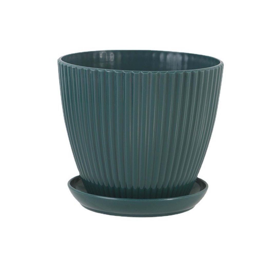 Vertical Pattern Thickened Pot, Potted Plant, Non Ceramic Pot, Balcony Small Flowerpot