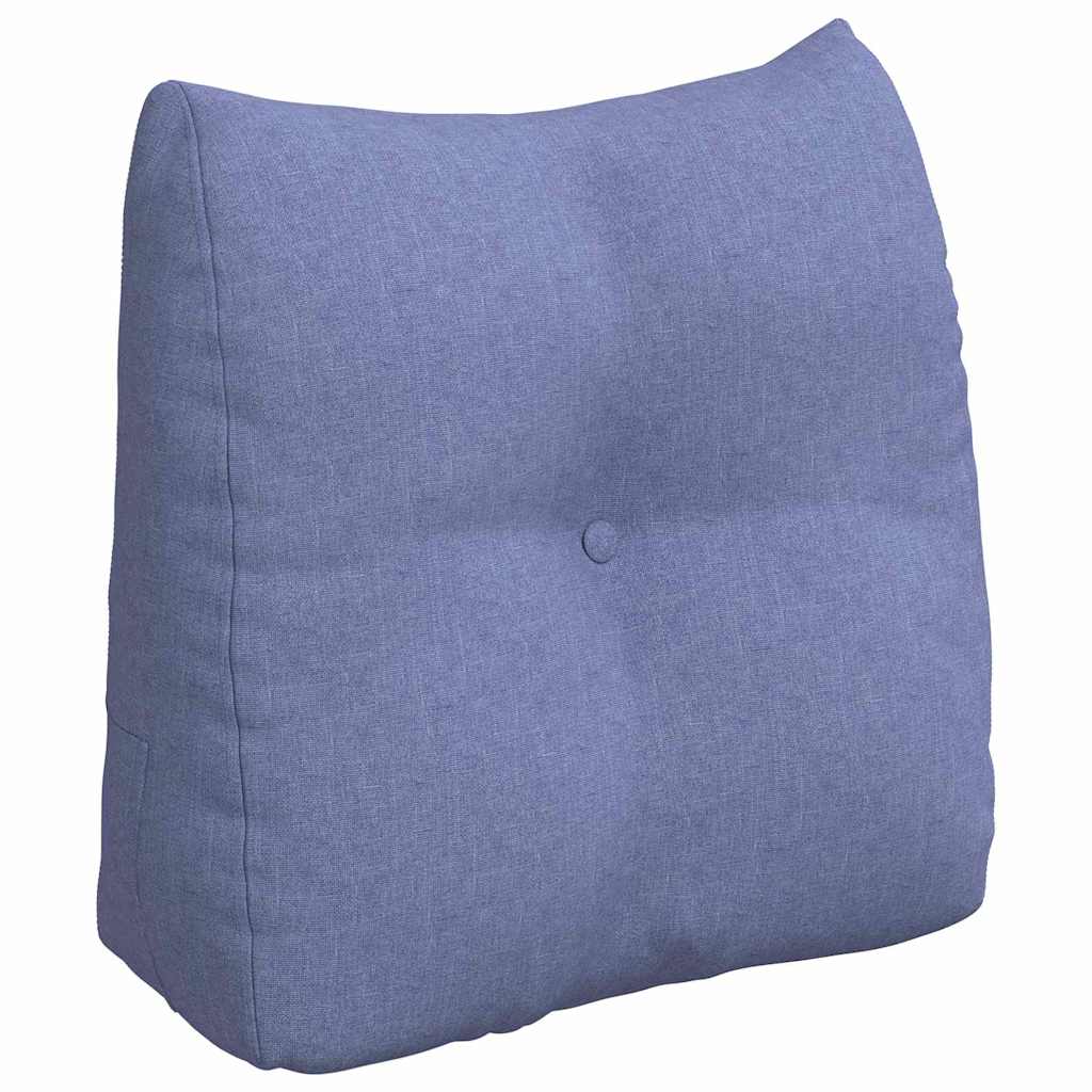 Back Cushion Denim Blue 45 x 24 x 50 cm Fabric