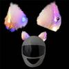 2Pcs Motorcycle Helmet Cat Ears Decoration  with Colorful LED Light Plush Motocross Helmet Full Face Off Road Helmet Decor