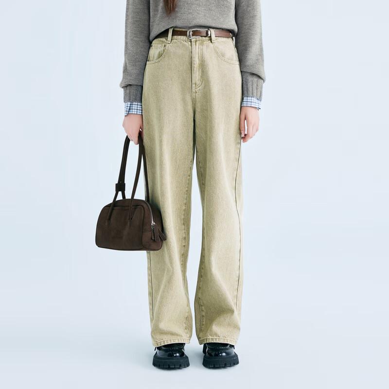 Ledin Women s 2025 New Collection Denim Wide-Leg Pants S