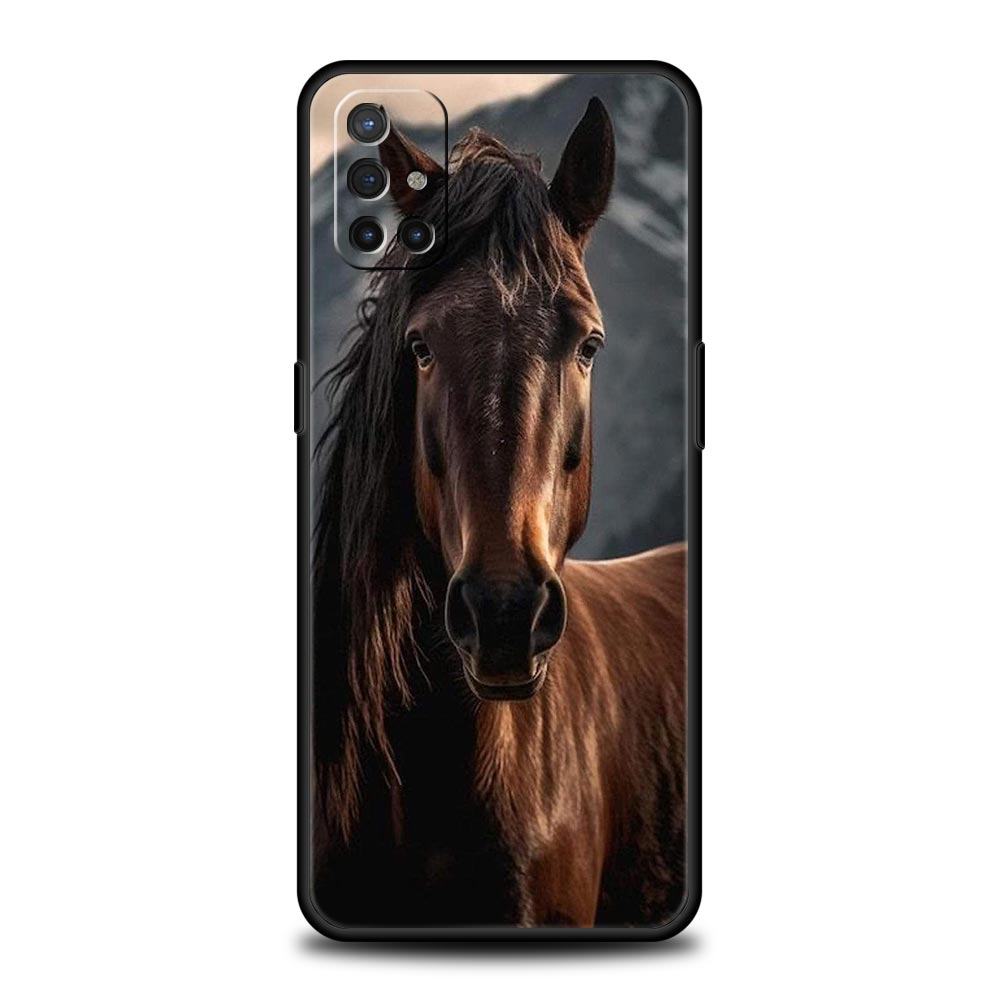 Beautiful Elegant Brown Horses Case For OnePlus 13 12 11 10 9 8 7T Pro 13R 12R 10R 9RT 8T Nord N200 N30 2T CE 2 3 5G Lite Cover