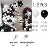 Black White Balloons Garland Arch White Balloon Kit Graduation Baby Shower Birthday Party Home Party Decoration Photo Background