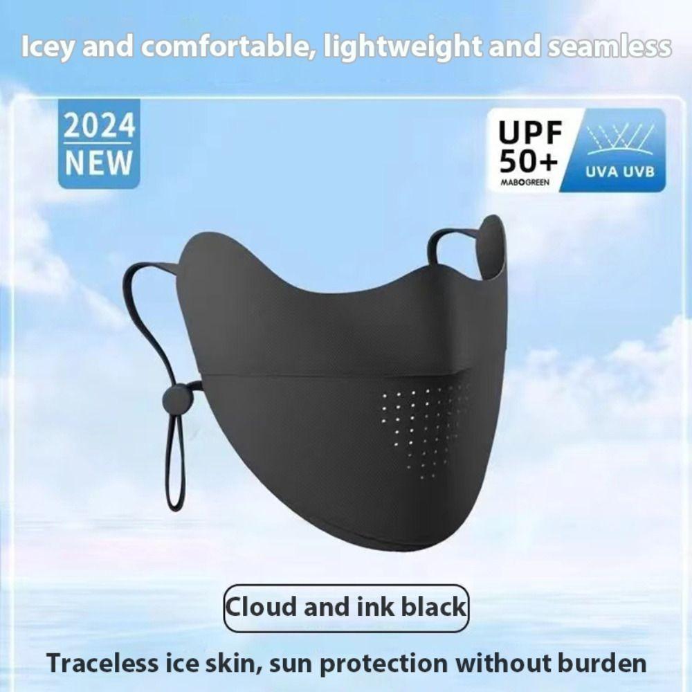 Summer Ice Silk Mask Face Mask Face Gini Mask Adjustable Sunscreen Mask  Fishing