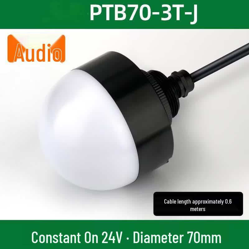

24V 70mm Black Hemispherical 3-Color Signal Light with Sound