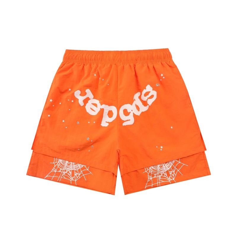 Mens Cotton Short Pants With Embroidered Loose Fit Casual Shorts Outdoor Wear