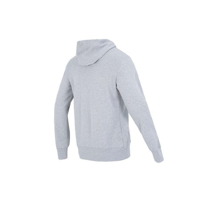 adidas Letter Logo Print Drawstring Hoodie Men Sweatshirt Gray IC9364