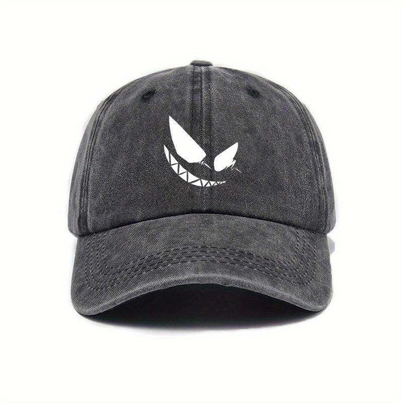 Washed Cotton Soft Top Daddy Baseball Cap Retro Distressed Denim Peaked Cap for Women