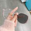 Black Frame Color Changing Glasses For Women Myopic High Looking Student Slimming Big Face Trendy Flat Frame 21007 1