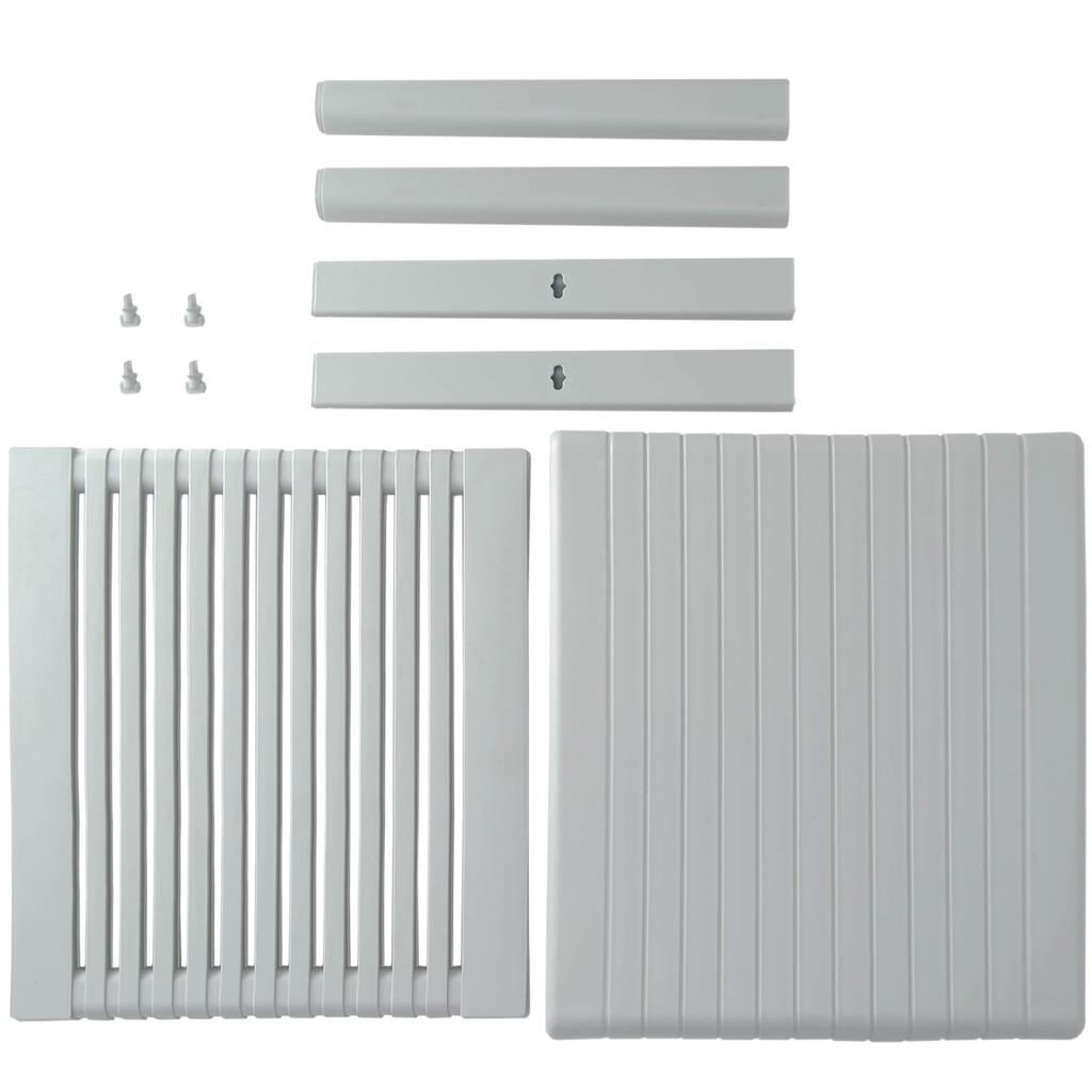 Wytrzymały stolik basenowy kawowy do ogrodu na taras z półką - SZARY