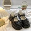 [Uncle Shoes] Lace Skirt with Retro Lolita Mary Jane Small Leather Shoes Women's Jk Summer New 2025 Japanese