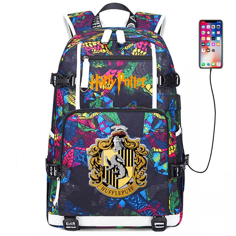 Magic School Usb Student School Bag Harry Potter Backpack Men'S And Women'S Casual Travel Bag